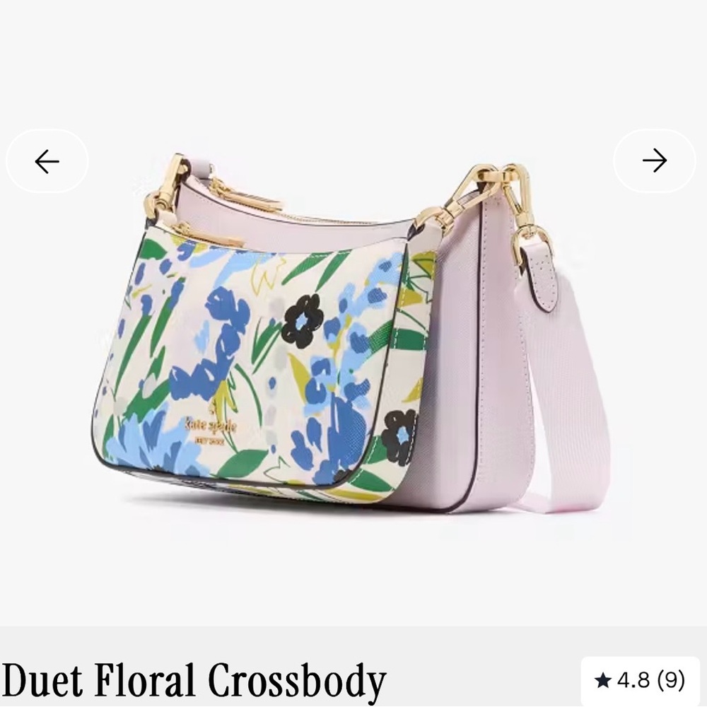 NWT Kate Spade Lavender Floral Duet Crossbod